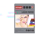 Activejet Ap4-200G100l (A4  100 Kopior) Glansigt Papper, Gloss, 200 G/M², Laser, A4, 21X29,7 Cm, Vit
