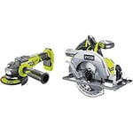 Ryobi Duo Brushless 18Volts ONE+ : Meuleuse 125 mm & Scie circulaire 184mm (Sans batterie)