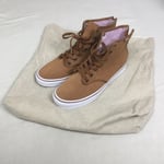 Vans High Top Trainers Light Brown Suede Unusual Brick Style UK Womens Size 6