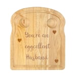 Chichi Gifts Valentines Day Gift You're an Eggcellent Husband Breakfast Egg Board with Hearts - Optional Free Personalised Message or Name