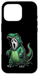 Costume de fantôme portant un dinosaure pour Halloween Cosplay T-Rex Coque pour iPhone 16 Pro