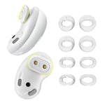 Jvchengxi 4 Pairs Silicone Ear Tips for Samsung Galaxy Buds Live, Replacement Ear Pads Earplugs Earbuds Headphones Attachments for Galaxy Buds Live Wireless Earphones (White)