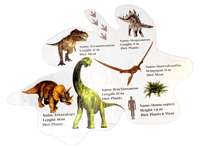 Gulvpuslespill m. 120 brikker - Dinosaurer
