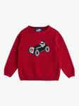 Trotters Kids' Henry Car Wool Blend Jumper, Red