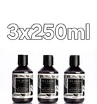 3x Ted Baker Graphite Black shower gel 250ml, hair and body wash for men