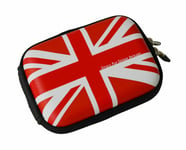 Croco® RED Union Jack Flag MED Hard Case for Nikon Coolpix S6 S8000
