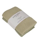 Aspegren - Solid disktrasa stickad 26x26 cm 2-pack pampas