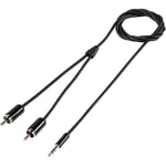 SpeaKa Professional SP-7870484 RCA/Jack Audio Connection Cable [2X RCA Male to 1x Jack Plug 3.5 mm] 1.50 m