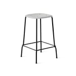 HAY Soft Edge 30 Low barpall soft grey, svart stålstativ