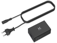 Laddare KRUX 4x USB, 1x USB Typ C, QC 3.0 60 W + kabelhållare