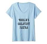 Womens World's Greatest Fazha Austin Powers Parody Father's Shirt V-Neck T-Shirt