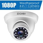 ZOSI 1080P CCTV Camera Dome for Home Security System 2MP IR Night Vision Outdoor