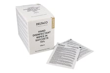 DELTACO Office hand sanitizing wipes - vit (paket om 20)