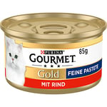 Gourmet PURINA Gold 12 Paquets de 185 g boîtes de pâtée pour Chats - Nourriture Humide pour Chats - Différentes variétés