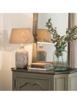One.World Birkdale Terracotta Linen Shade Table Lamp, Stone