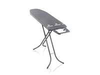 Leifheit Classic M Basic Ironing Board, compact Ironing Boards for Steam Ironing, Iron Board Size 120 x 38 cm , Black Ironing Board Folds Flat When Not In Use