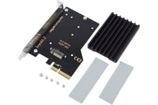 AquaComputer kryoM.2 PCIe 3.0 x4 adapter for M.2 NGFF PCIe SSD, M-Key med kjøleribbe