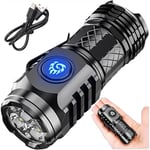 Three-eyed Monster Flashlight Portable Mini Flashlight Five Modes Super Bright Hand Flashlight Rechargeable