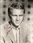 12X8 INCHES STEVE MCQUEEN SIGNED PHOTO PRINT APPROX SIZE