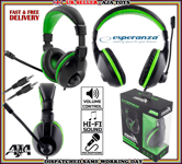 Gaming Headset Headphones Stereo With Microphone For PC Laptop Skype Cobra Green