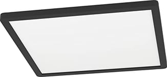 EGLO connect.z Plafonnier LED connecté Rovito-Z, lampe de plafond contrôlable par appli et commande vocale Alexa, blanc chaud - froid, rétro-éclairage RGB, dimmable, Noir, 29,5 cm