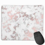 Rose Gold Marble Mouse Pad with Stitched Edge Computer Mouse Pad with Non-Slip Rubber Base for Computers Laptop PC Gmaing Work Mouse Pad