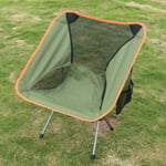 Portable Outdoor Folding Back-rest Chair Hiking Camping Fish Green