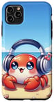 iPhone 11 Pro Max Kawaii Crab Headphones: The Crab's Rhythm Case