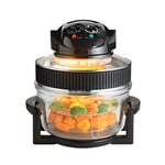 Quest 43850 Multi-Function Halogen Oven / Healthy Air Fryer / 17L Capacity with 5L Extender Ring / 60 Minute Timer / Self-Cleaning Function / 125-250°C Temperature Control