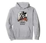 Retro Cowgirl Western Rodeo Wild Style Southern Country Chic Pullover Hoodie