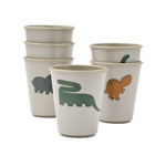 Lana Mugg 6-Pack Dinosaurs / Mist Liewood