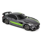 CMJ RC Cars New Mercedes GT Pro AMG Remote control Radio Car 1:24 Officially Licensed 1:24 Scale Working Lights 2.4Ghz (Grey)