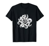 Geometric Lovecraftian Necronomicon Sigil & White Tentacles T-Shirt