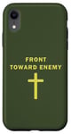 iPhone XR Front Toward Enemy – Christian Faith Military Cross of Jesus Case