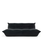 Ligne Roset - Togo Large Settee Without Arms Kyoto Noir Leather 5291 - Soffor