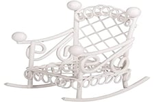 Rayher Miniature Fauteuil à bascule jardin miniature, fil de fer blanc, 46233102