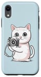 iPhone XR Kawaii Cat With Camera Photographer Funny Cute Photography Case