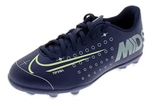 Nike Mixte Enfant Jr Vapor 13 Club MDS FG/MG Chaussures de Football, Multicolore (Blue Void/Barely Volt/White/Black 401), 37.5 EU