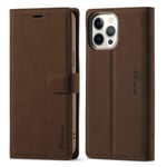 L-FADNUT Case for iPhone XR Wallet with Card Holder Leather Flip for iPhone XR Case Magnetic Stand Shockproof Case Cover for iPhone XR Brown
