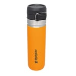 Stanley Quick Flip Stainless Steel Water Bottle 0.71L - Keeps Cold For 12 Hours - Keeps Hot For 7 Hours - Leakproof - BPA-Free Thermos - Dishwasher Safe - Cup Holder Compatible - Saffron