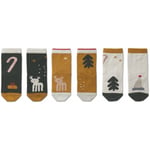 Liewood Silas cotton socks 3pk – holiday hunter green multi mix - 17-18