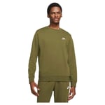 Nike M NSW Club CRW Ft Sweatshirt Homme, Rough Green/White, XL