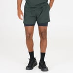 Endurance Kros 2in1 Shorts M Herr Grön - Lätta och Bekväma Korta Byxor för Löpning