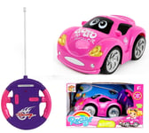 Kids Girls Pink Remote Control R/C Car With Light & Music Christmas Present