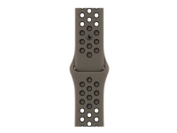 Apple Nike - Band för smart klocka - 41 mm - Vanlig storlek - olivgrå/svart