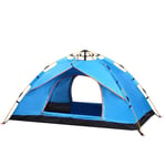 shunlidas 2-4 People Outdoor Camping Tent Automatic Folding Portable Thick Rainproof Tent Outdoor Picnic Fishing Tourist Tent-Blue