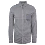 Lacoste Regular Fit Long Sleeve Striped Button Up Cotton Shirt CH1223 525