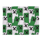 Minecraft Official Bold Fleece Blanket Throw | Creeper Design Super Soft Blanket | Perfect For Any Bedroom