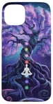Chakra Méditation Arbre Nature Univers Éléments Coque pour iPhone 15 Plus