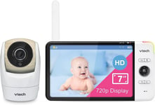VTech VM919HD Video Baby Monitor, 7" 720p HD Display, 360° Pan & Tilt, 110°... 